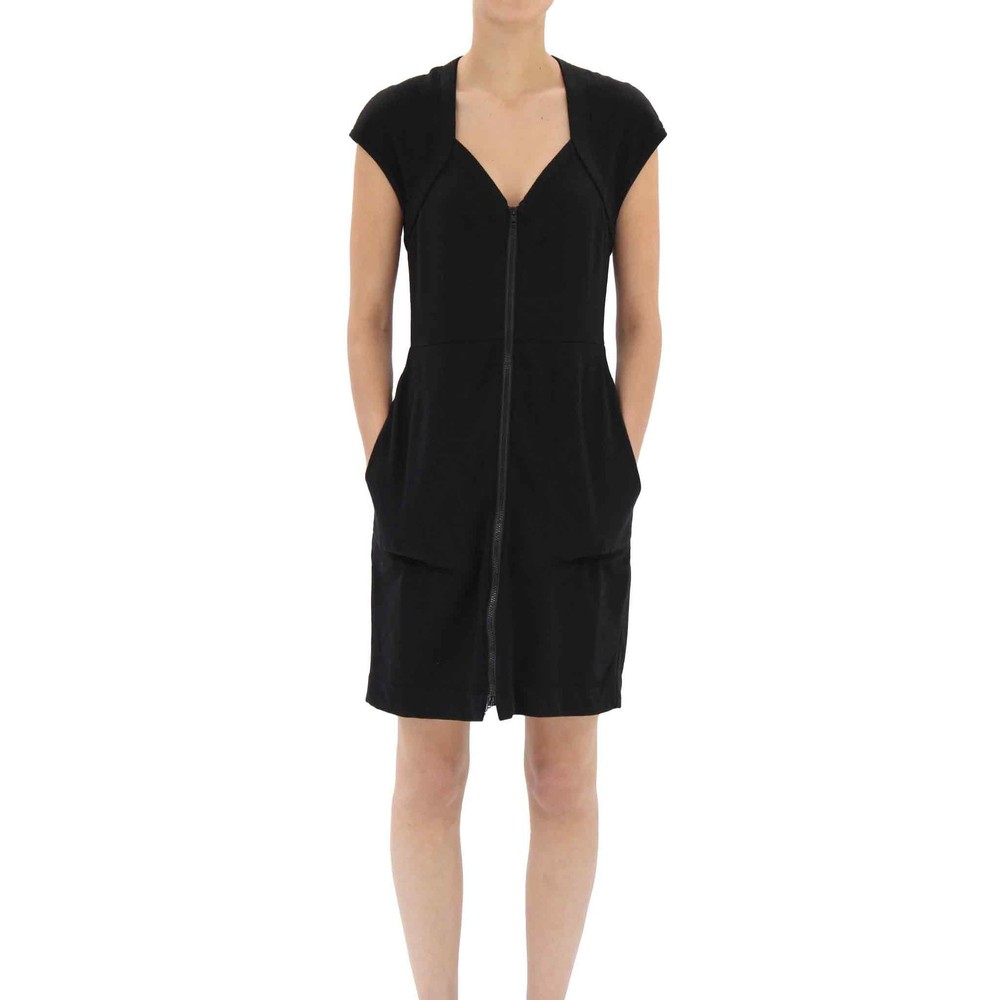 Prairie Underground Go Ask Alice Dress Zip Front Sweetheart Neck Pockets Large